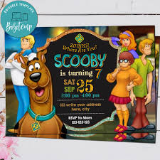 Download, print, send online for free! Editable Scooby Doo Birthday Party Invitation Bobotemp