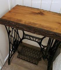 How To Make A Table From A Singer Sewing Machine Base Sewing Machine Table Diy Singer Sewing Machine Table Old Sewing Machine Table