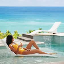 Soleil Water Lounger In 2020 Lounger Tanning Ledge Pool Pool Tanning