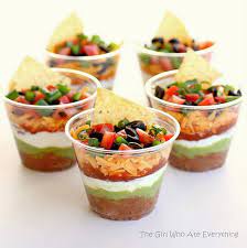 Individual Seven Layer Dips The Girl Who Ate Everything Recipe Seven Layer Dip Food Recipes
