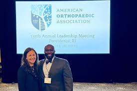 Our fabulous PGY-4 Dr. Maria Munsch and Program Director Dr. MaCalus Hogan  recently represented Pitt Ortho at the American Orthopaedic Association's  135th Annual Leadership Meeting in Providence, Rhode Island. Dr. Munsch was