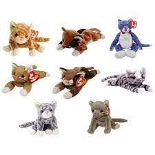 Ty Beanie Babies Cats Set Of 8 Amber Chip Kooky Nip Pounce Prance Silver Scat 5 5 9 In Walmart Com