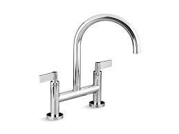 Bridge kitchen faucets | kingston brass kingston has a large selection of bridge kitchen faucets in a variety of styles and finishes. One Deck Mounted Bridge Kitchen Faucet Lever Handles P25202 Lv Kitchen Faucets Kallista Kallista