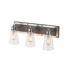 Lnc 3 Light Wood Wall Sconces Rustic Bathroom Vanity Wall Lights W21 25 X H9 X E6 7 W21 25 Farmhouse Vanity Lights Vanity Lighting Rustic Bathroom Vanities