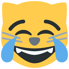 Emoji meaning a yellow face with a big grin, uplifted eyebrows, and smiling eyes, each shedding a tear from laughing so hard. Laughing Cat Emoji Meaning With Pictures From A To Z
