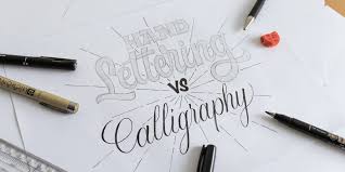 The shaded strokes are parallel to each other and are angled to the baseline. The Difference Between Hand Lettering And Calligraphy Lettering Daily