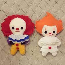 Nancy Soares On Instagram Which Pennywise Plushie Do We Prefer The Timcurry Fella Or The Billskarsgard Halloween Felt Crafts Felt Halloween Felt Plushie