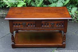 With a old charm coffee table to old charm coffee. Old Charm Jaycee Tudor Oak Two Drawer Lamp Hall Coffee Table For Sale In Uttoxeter Staffs Preloved