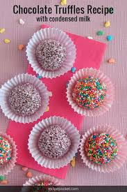 Chocolate Truffles With Condensed Milk Recipe Chocolate Truffles Chocolate Truffles Recipe Easy Condensed Milk Recipes