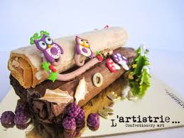 The Legend Of The Christmas Owl Buche De Noel Food Brownie Desserts
