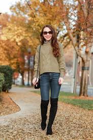 This is a great first cable project! Olive Green Balloon Sleeve Sweater Caralina Style