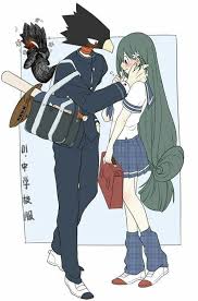 Boku No Hero Academia Fumikage Tokoyami Und Tsuyu Asui Essen Blog New Ideas My Hero Academia Tsuyu My Hero Hero