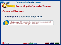 Chapter 18 Communicable Diseases Lesson 1 Preventing The Spread Of Disease Next Teacher S Notes Are Available In The Notes Section Of This Presentation Ppt Download