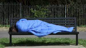 Homeless Man Sleeping on Park Bench | Stock Video | Pond5