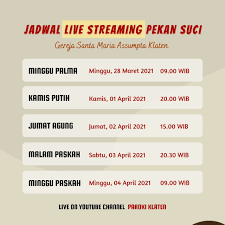 Perayaan ekaristi kamis putih di gereja marganingsih kalasan berlangsung sebanyak dua kali. Ofwioi Rbhiypm