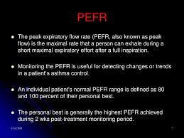 Peak expiratory flow rate is the measurement of how much the patient can blow out of their lungs in one breath. Pulmonary Function Tests Ppt Download