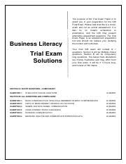 Trial Paper Solutions2 Pdf Business Literacy Trial Exam Solutions The Purpose Of The Trial Exam Paper Is To Assist You In Your Preparation For The Icb Course Hero