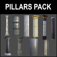 Pillar Pack 3d Model Of A City 3d 3dmodel 3ddesign 3dsmax Column Dxf Fbx Marble Obj Pillar Pillars Design 3d Model