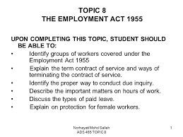 Did you know that labour law in malaysia does not protect most employees? Topic 8 The Employment Act Ppt Download