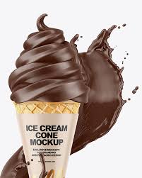 Download Ice Cream Cone With Splash Mockup In Packaging Mockups On Yellow Images Object Mockups Yellowimages Mockups