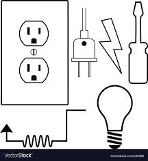 Standard electronic symbols used to represent various devices such as resistors, transistors, batteries, capacitors and inductors for usage in electronic diagrams. Electrical Symbols Royalty Free Vector Image Vectorstock Spon Royalty Symbols Electrical Free Ad Vector Free Icon Set Vector Icon Set