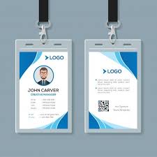 Connect with them on dribbble; Simple Blue Office Id Card Template Premium Vector Id Card Template Business Card Mock Up Identity Card Design