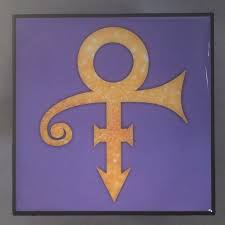 The Artist Formerly Known As Prince Love Symbol Ceramic Tile Coaster In Gold Sparkle Love Symbols Ceramic Tile Coaster Artist
