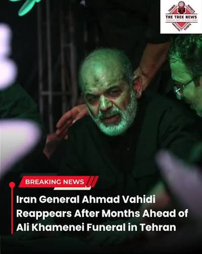 Iran's Revolutionary Guards (IRGC) chief, Ahmad Vahidi, has made his first public appearance since the outbreak of the Iran war, attending the funeral ceremonies for former Supreme Leader Ayatollah Ali Khamenei in