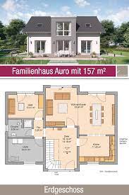 familienhaus auro von kern haus mit flachdacherker familienhaus familien haus bauplan haus