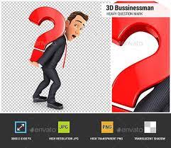 3d Businessman Carrying Heavy Question Mark This Or That Questions Business Man Question Mark