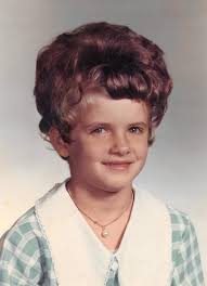 My moms kindergarten picture 1969. My grandma was attending hairdresser  courses and loved to practice her bouffant skills