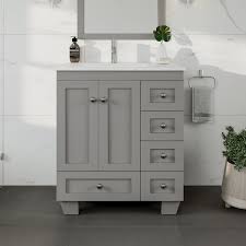 Eviva Happy 28 W X 18 D Gray Bathroom
