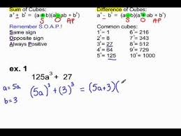 A general cubic polynomial `ax^3 + bx^2 + cx + d ` is not a trinomial: Factoring Cubic Binomials Youtube