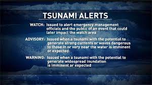 There are four levels of tsunami. Tsunami Watch Advisory And Warning What S The Difference