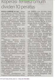 Memastikan semua warga tentera termasuk kakitangan awam dalam kementerian pertahanan memiliki rumah sendiri yang sempurna dan misi koperasi. Dividen Koperasi Tentera 2014 10 Frugaldedi Fd