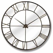 Large outdoor antiue garden wall clock big roman numerals giant open face ↻ ц. Large Outdoor Mirrored Round Clock Outdoor Homesdirect365