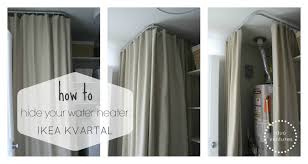 How To Hide Your Water Heater Ikea Kvartal System Laundry Room Makeover Hidden Laundry Rooms Basement Laundry Room