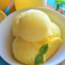Limoncello Lemon Sorbet With Or Without Mint Recipe Sorbet Recipes Lemon Ice Cream Lemon Sorbet