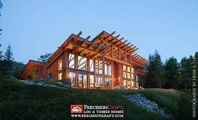 Along the way, clients told the company what works and what doesn't work. Washington Timber Frame Home Exterior Precisioncraft Timber Frame Homes Flickr Photo Sharing Timber House Modern Timber Frame House Exterior