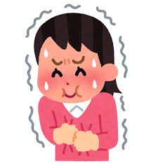 笑いをこらえる人のイラスト（女性） | かわいいフリー素材集 いらすとや