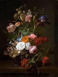 Despite its realistic portrayal, this bouquet could never have existed as the various exotic flowers it contains bloom in different seasons. 12 Famous Flower Paintings That Make The Canvas Bloom Arte Con Flores Arte Famoso Flores Pintadas