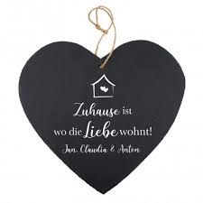 Aber was ist mit wir sehen und zuhause um 10 bin ich. Schieferherz Zuhause Mit Namen Online Kaufen Design3000 De Online Shop