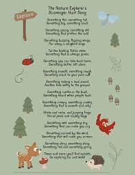 Nature Explorer S Scavenger Hunt Song Free Download The Science Women Nature Poems For Kids Camping Songs For Kids Kids Poems