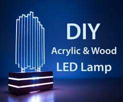 2 modern clear lucite acrylic lamp bases parts lot. Diy Wood Acrylic Color Changing Led Lamp 12 Steps With Pictures Instructables
