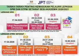 Kpm telah memaklumkan permohonan bagi mengikuti program matrikulasi, pismp di institut pengajian guru dan ppc boleh dibuat pada Tarikh Tutup Permohonan Matrikulasi