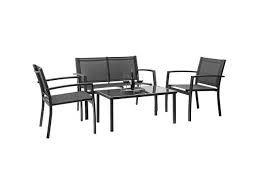 4.8 out of 5 stars 2,595 ratings. Devoko 4 Pieces Patio Furniture Set Outdoor Garden Patio Conversation Sets Poolside Lawn Chairs With Glass Coffee Table Porch Furniture Black Newegg Com