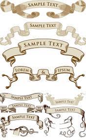 Vintage Headline Banners Vector Vintage Banner Banner Drawing Ribbon Banner