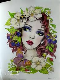 I made a big mess of the butterfly. Book: Fairy and Fantasy 2 Christine  KARRON Wildberry Bloom Pencils ✏️ 🖍️ Kolores Kores.