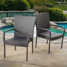 Patio Garden Outdoor Wicker Chairs Outdoor Dining Chairs Lounge Chair Outdoor