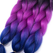 On magic | vinyl gloves 50 pcs blue. Ombre Braiding Hair Kanekalon Synthetic Braiding Hair Extensions Black Purple Blue Jumbo Braids 24inch 5pcs Lot Buy Online In India At Desertcart Productid 55382103